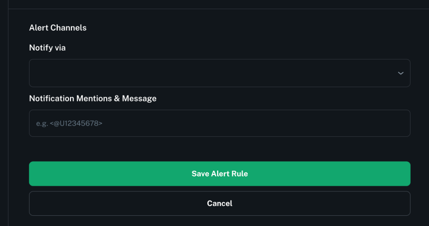 custom message alert notification